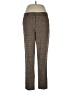 MNG Plaid Brown Casual Pants Size 10 - photo 1