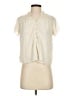 Japna 100% Polyester Ivory Short Sleeve Blouse Size S - photo 1