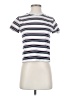 Aritzia 100% Cotton Stripes White Gray Short Sleeve Turtleneck Size XS - photo 1