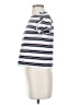 Aritzia 100% Cotton Stripes White Gray Short Sleeve Turtleneck Size XS - photo 5