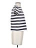 Aritzia 100% Cotton Stripes White Gray Short Sleeve Turtleneck Size XS - photo 4
