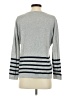 Fate 100% Cotton Stripes Gray Pullover Sweater Size S - photo 2