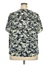 Cj Banks 100% Polyester Green Blue Short Sleeve Blouse Size 2X - photo 2