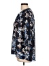 Lila Rose 100% Polyester Floral Black 3/4 Sleeve Blouse Size L - photo 5