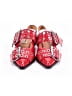Steve Madden 100% Leather Print Red Flats Size 5 1/2 - photo 2