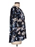 Lila Rose 100% Polyester Floral Black 3/4 Sleeve Blouse Size L - photo 4