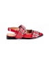 Steve Madden 100% Leather Print Red Flats Size 5 1/2 - photo 1