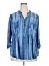 Cocomo Blue 3/4 Sleeve Button-Down Shirt Size 2X - photo 1