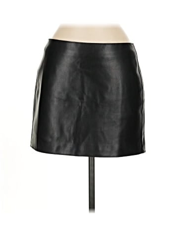 MNG Faux Leather Skirt (view 1)