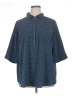 Catherines Blue 3/4 Sleeve Top Size 0XWP - photo 1