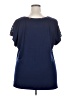Lane Bryant 100% Polyester Hearts Blue Short Sleeve Blouse Size 18 - 20 Plus - photo 2
