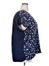 Lane Bryant 100% Polyester Hearts Blue Short Sleeve Blouse Size 18 - 20 Plus - photo 4