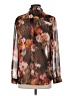 Chico's 100% Polyester Animal Print Brown Long Sleeve Blouse Size Sm (0) - photo 2