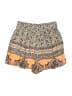 Mi ami 100% Rayon Paisley Green Shorts Size XS - photo 1