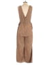 Assorted Brands 100% Polyester Animal Print Brown Jumpsuit Size S - photo 2