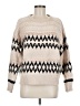 Skies Are Blue Chevron-herringbone Ivory Pullover Sweater Size M - photo 1