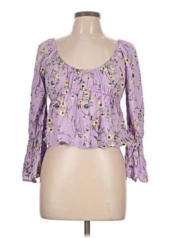 Miss Selfie 3/4 Sleeve Blouse (view 1)