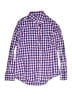 Crewcuts 100% Cotton Checkered-gingham Purple Long Sleeve Button-Down Shirt Size 10 - photo 1