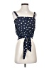 Madewell 100% Viscose Blue Button-Front Tie Tank in Daisy Dots Size XXS - photo 1