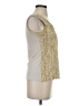 Ann Taylor 100% Polyester Yellow Sleeveless Blouse Size S - photo 4