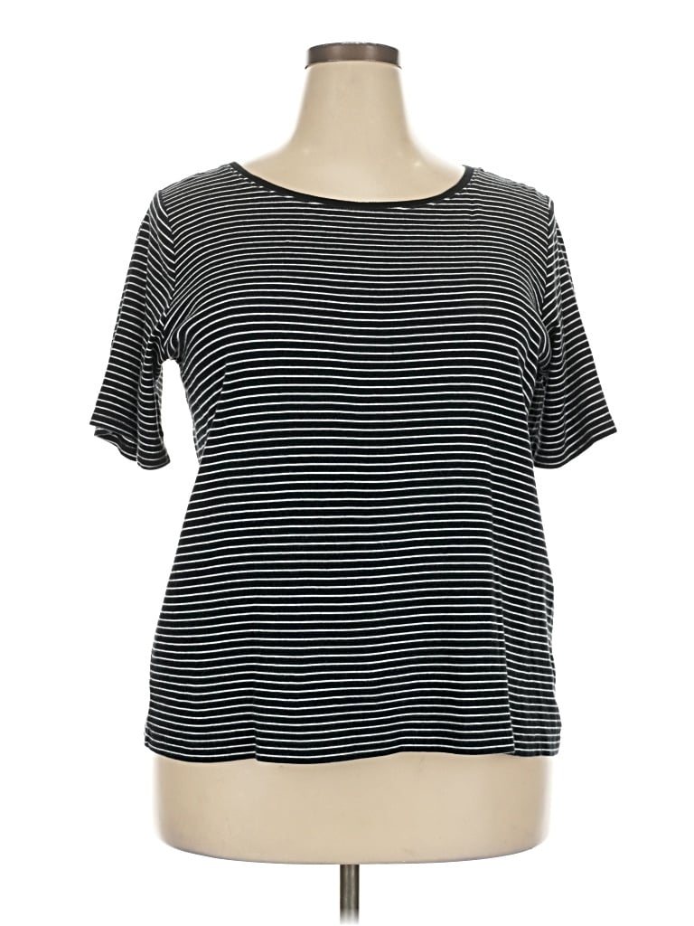 Pre-owned Croft & Barrow Short Sleeve T-shirt In Black