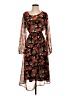 Louna Print Red Cocktail Dress Size XS - photo 1