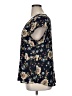 Halogen 100% Polyester Floral Blue Short Sleeve Blouse Size XL - photo 5