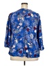 Westbound 100% Rayon Blue 3/4 Sleeve Blouse Size 2X - photo 2