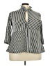 Easywear by Chico's Stripes Silver 3/4 Sleeve Blouse Size XL (3) - photo 1