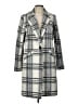 Rachel Zoe Plaid Gray Coat Size L - photo 1