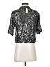 H&M Metallic Silver Short Sleeve Blouse Size XS - photo 2