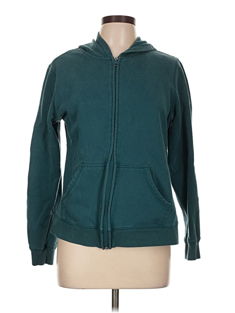 Pre-owned Active Zip Up Hoodie In Teal