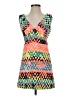 Milly Graphic Orange Cocktail Dress Size 2 - photo 1