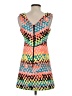 Milly Graphic Orange Cocktail Dress Size 2 - photo 2