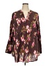 Torrid Floral Brown 3/4 Sleeve Blouse Size 2X Plus (2) - photo 1