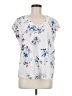 Shein Floral Ivory Short Sleeve T-Shirt Size M - photo 1