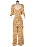 Code x Mode 100% Rayon Print Yellow Jumpsuit Size XS - photo 2