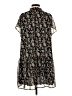 Ann Taylor LOFT 100% Polyester Floral Black Casual Dress Size S - photo 2