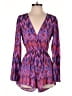 Lovers + Friends Chevron-herringbone Purple Romper Size S - photo 1