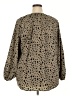 Unbranded 100% Polyester Polka Dots Brown 3/4 Sleeve Blouse Size 2X - photo 2