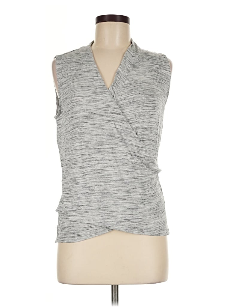 Pre-owned Nic + Zoe Sweater Vest In Gray