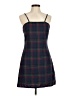 Romwe Plaid Blue Casual Dress Size 6 - photo 1