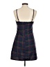 Romwe Plaid Blue Casual Dress Size 6 - photo 2