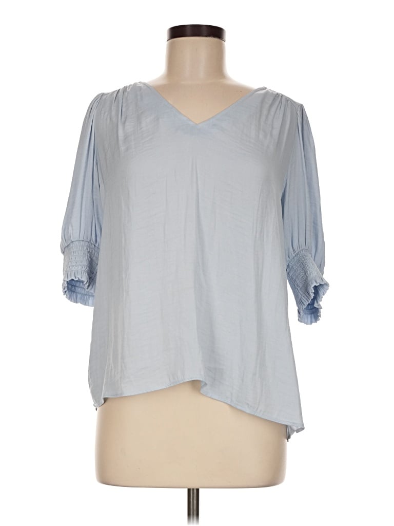 Pre-owned Maison D' Amelie 3/4 Sleeve T-shirt In Blue