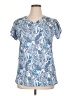 Unbranded 100% Polyester Paisley Blue Short Sleeve Henley Size XL - photo 1