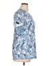 Unbranded 100% Polyester Paisley Blue Short Sleeve Henley Size XL - photo 4