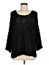 L Love 100% Acrylic Black Pullover Sweater Size Med - Lg - photo 1