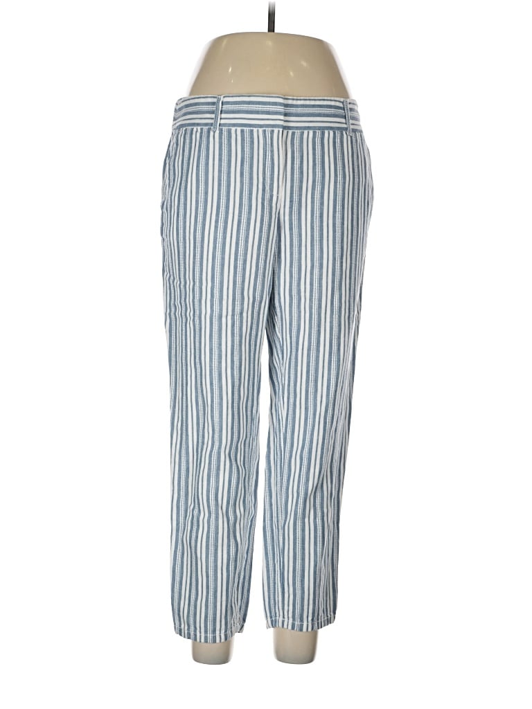 Pre-owned Ann Taylor Loft Linen Pants In Blue