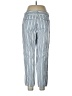 Ann Taylor LOFT Stripes Blue Linen Pants Size 10 - photo 2