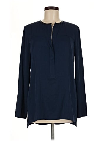 Donna Karan New York Long Sleeve Silk Top (view 1)